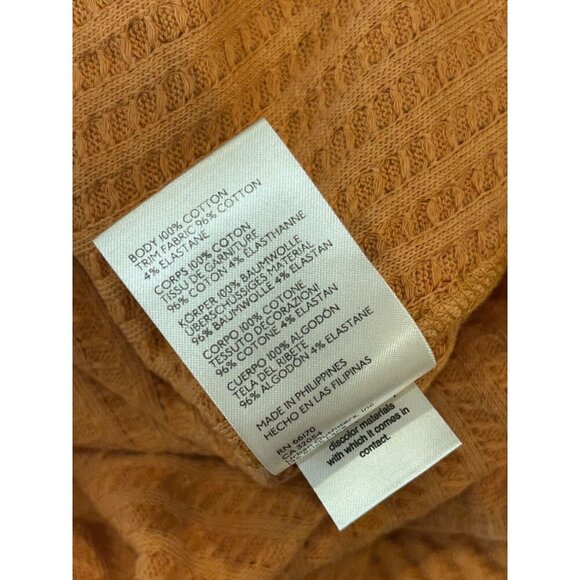 Free People Raymond Thermal Waffle Knit Oversized Pullover Size XS Womens in Ora - Picture 11 of 11